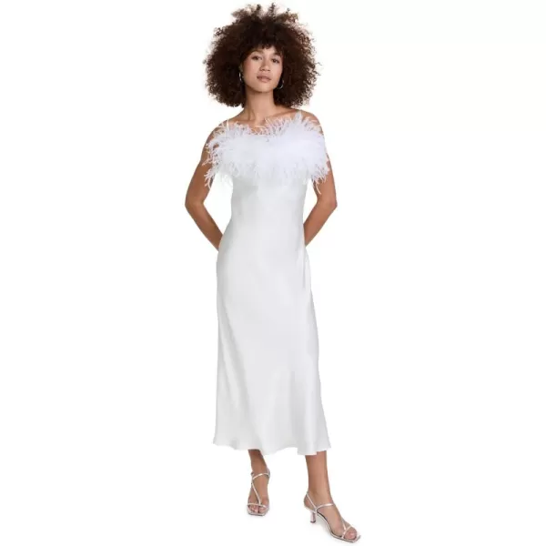 imageSleeper Womens Boheme Slip Dress with FeathersWhite