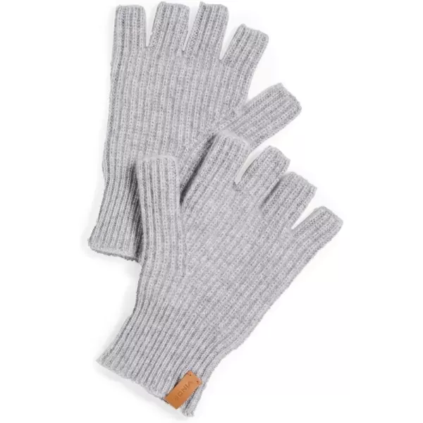 imageVince Womens Boiled Cashmere Fingerless Rib Knit GloveHeather Grey