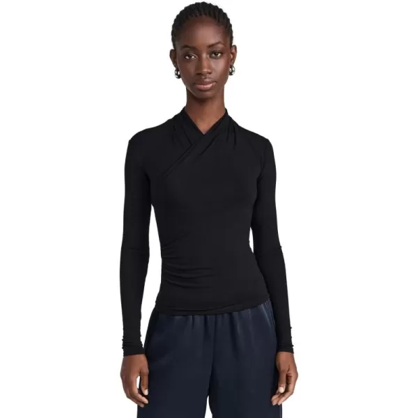 imageVince Womens Fixed Wrap TopBlack