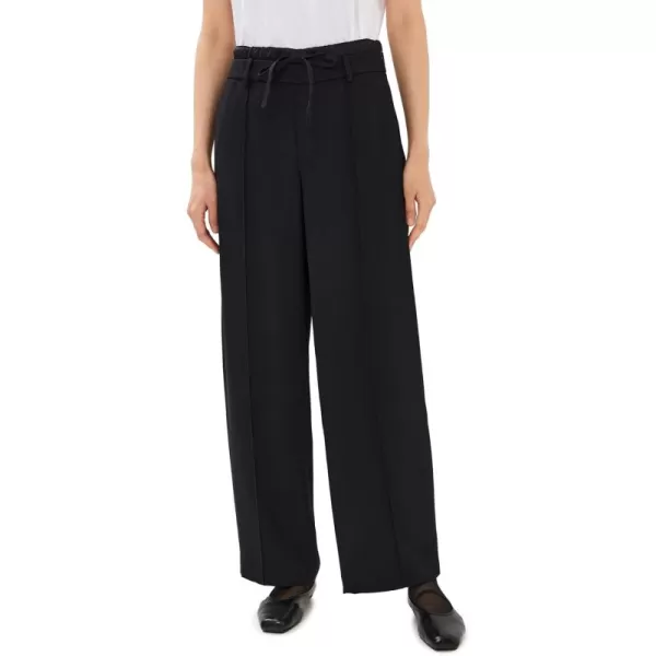 imageVince Womens Mid Rise Double Waistband Drawstring PantsBlack