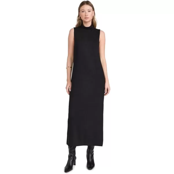 imageVince Womens Turtleneck Dress with Side SlitBlack