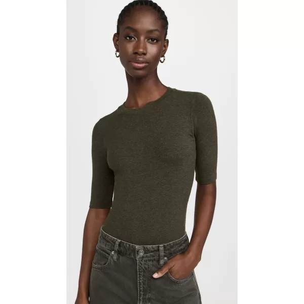 imageFRAME Womens Rib CrewneckRich Military Heather