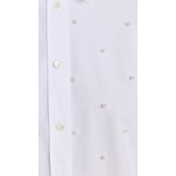 imageFRAME Womens The Oversized Pearl Pocket ShirtWhite