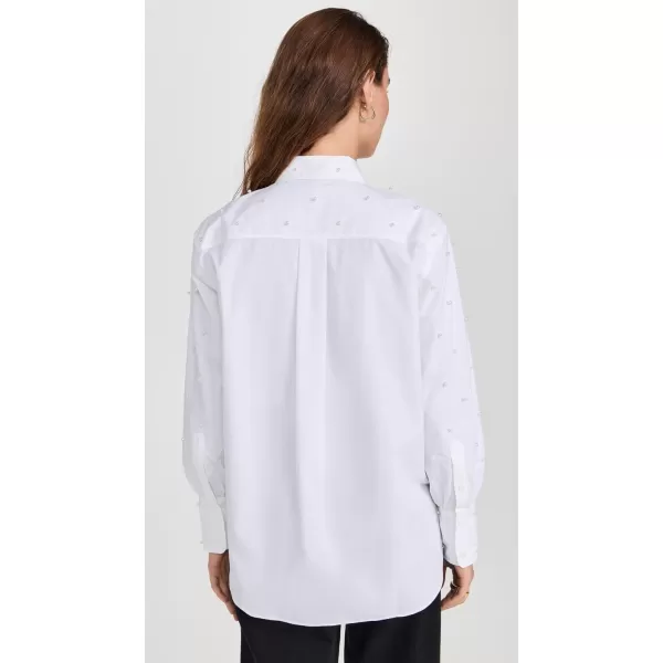 imageFRAME Womens The Oversized Pearl Pocket ShirtWhite