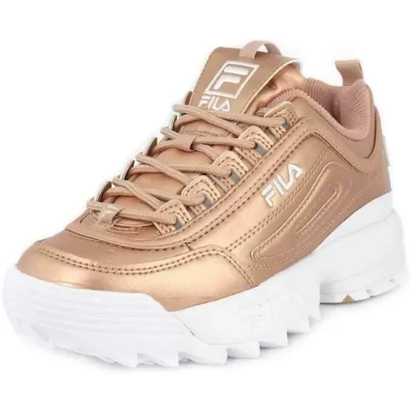 imageFila Womens Disruptor 2 Wedge SneakerMetallic Rose GoldWhite