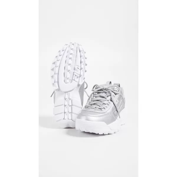 imageFila Womens Disruptor 2 Wedge SneakerMetallic SilverWhite