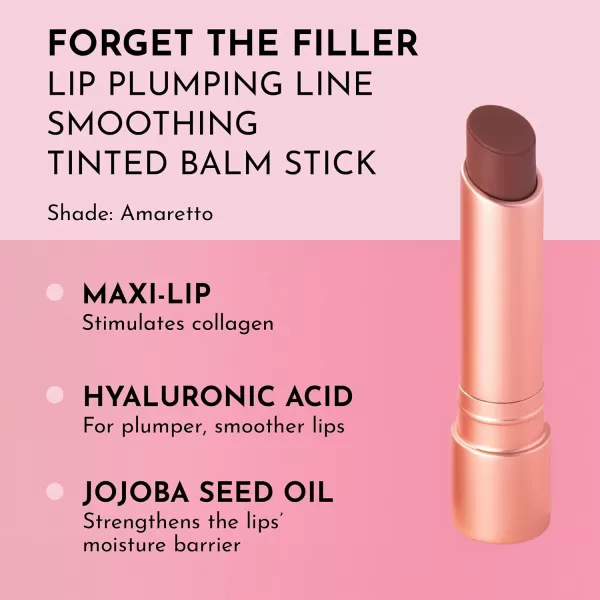 imageLAWLESS Forget the Filler Lip Plumping Line Smoothing Tinted Balm Pink Marshmallow 009 OunceAmaretto