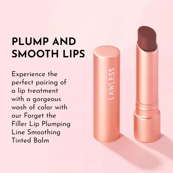 imageLAWLESS Forget the Filler Lip Plumping Line Smoothing Tinted Balm Pink Marshmallow 009 OunceAmaretto