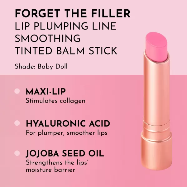 imageLAWLESS Forget the Filler Lip Plumping Line Smoothing Tinted Balm Pink Marshmallow 009 OunceBaby Doll