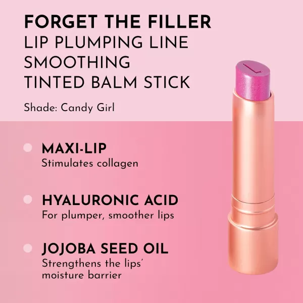 imageLAWLESS Forget the Filler Lip Plumping Line Smoothing Tinted Balm Pink Marshmallow 009 OunceCandy Girl