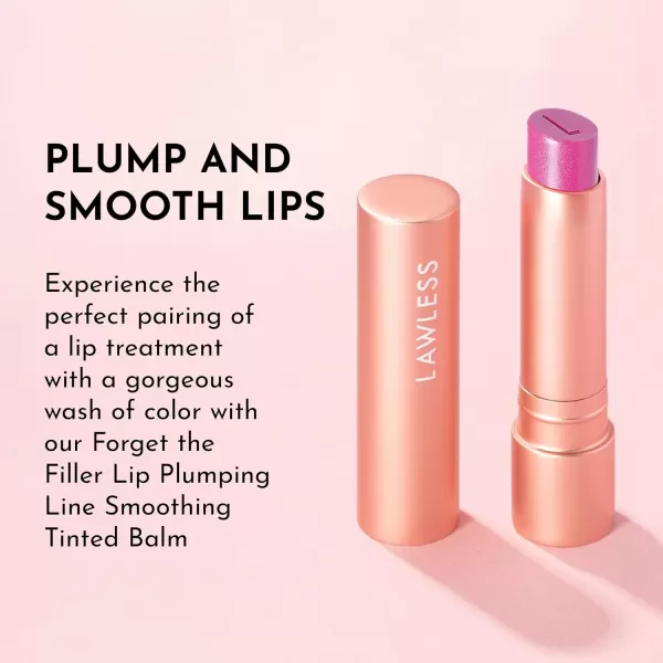 imageLAWLESS Forget the Filler Lip Plumping Line Smoothing Tinted Balm Pink Marshmallow 009 OunceCandy Girl