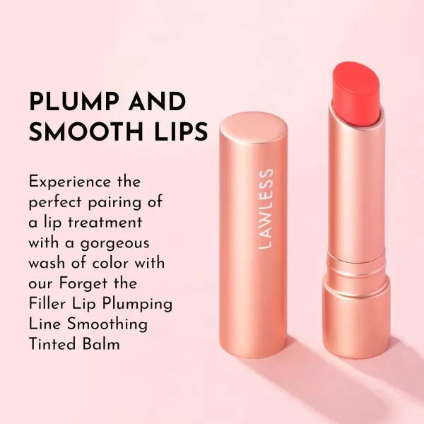 imageLAWLESS Forget the Filler Lip Plumping Line Smoothing Tinted Balm Pink Marshmallow 009 OunceCherry Vanilla