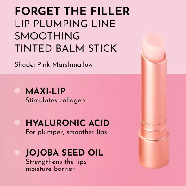 imageLAWLESS Forget the Filler Lip Plumping Line Smoothing Tinted Balm Pink Marshmallow 009 OuncePink Marshmallow