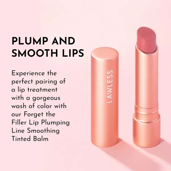 imageLAWLESS Forget the Filler Lip Plumping Line Smoothing Tinted Balm Pink Marshmallow 009 OuncePosey