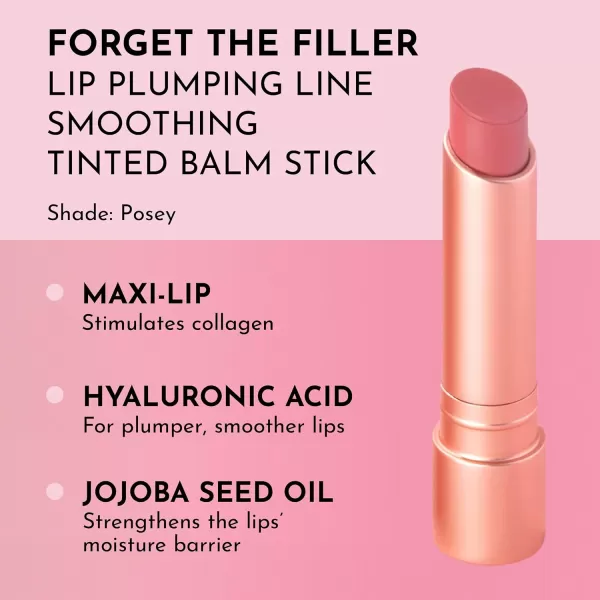 imageLAWLESS Forget the Filler Lip Plumping Line Smoothing Tinted Balm Pink Marshmallow 009 OuncePosey