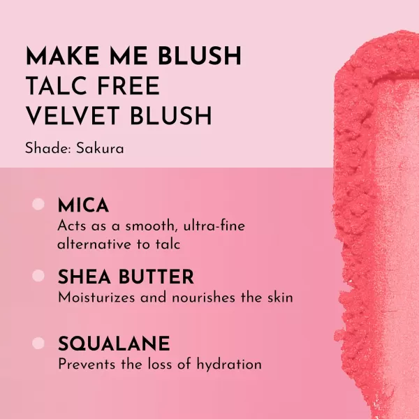 imageLAWLESS Make Me Blush TalcFree Velvet Blush  Sakura  Premium Blush with Natural Ingredients to Moisturize and Nourish Skin While Imparting a Soft Silky Finish  018 ozSakura