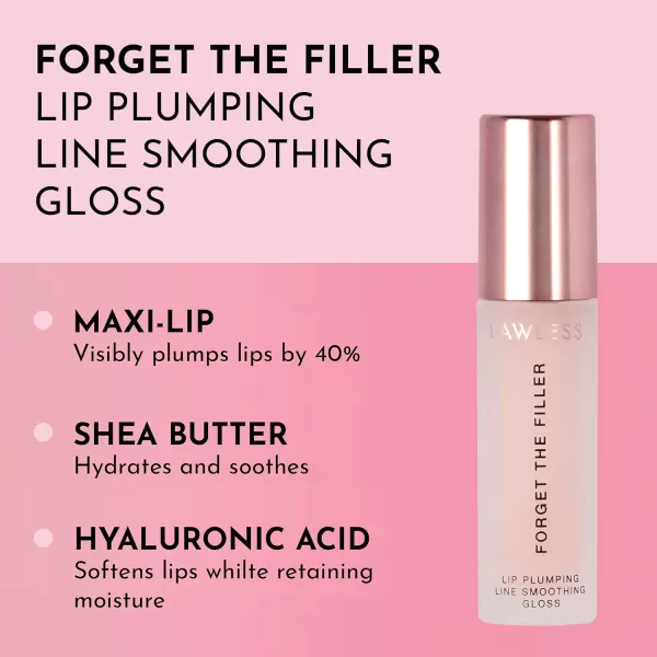 imageLawless Forget the Filler Plump  Pout Duo  Lip Plumping Line Smoothing Gloss  Tinted Balm  Premium Volumizing Lip Gloss with Natural Ingredients Designed to Plump Firm and Hydrate Lips 021 oz