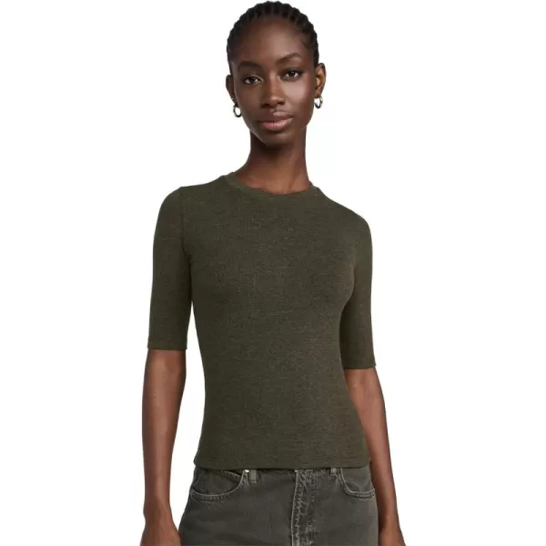 imageFRAME Womens Rib CrewneckRich Military Heather