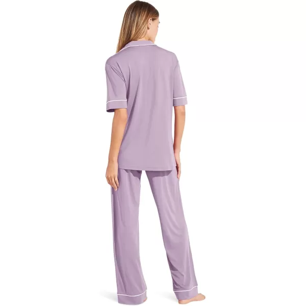 imageEberjey Gisele Short Sleeve Pant PJ SetLavender