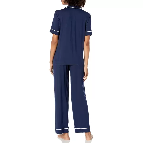 imageEberjey Gisele Short Sleeve Pant PJ SetNavyIvory