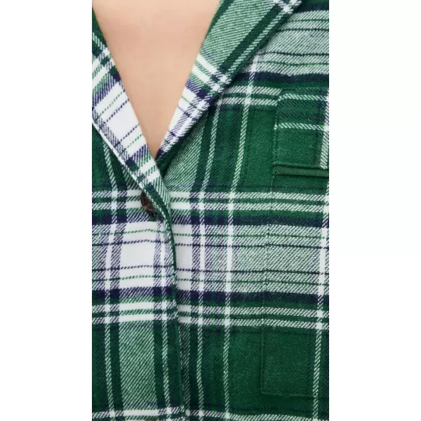 imageEberjey Womens Flannel Long Pj SetTartan Plaid Forest Green