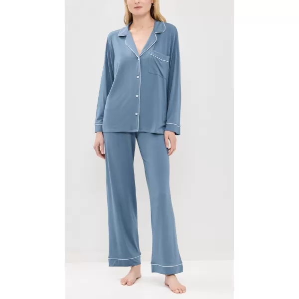 imageEberjey Womens Gisele Long PJ SetSapphireIvory