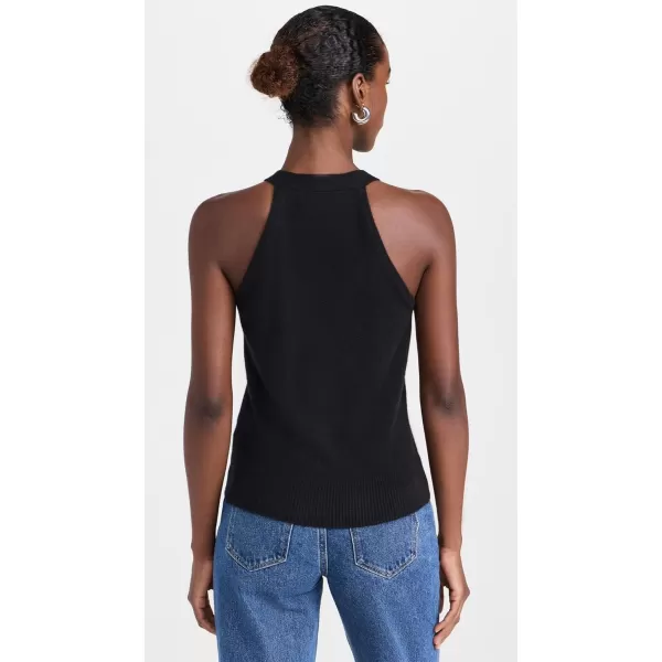 imageEnza Costa Womens Cashmere V Neck Halter CardiganBlack