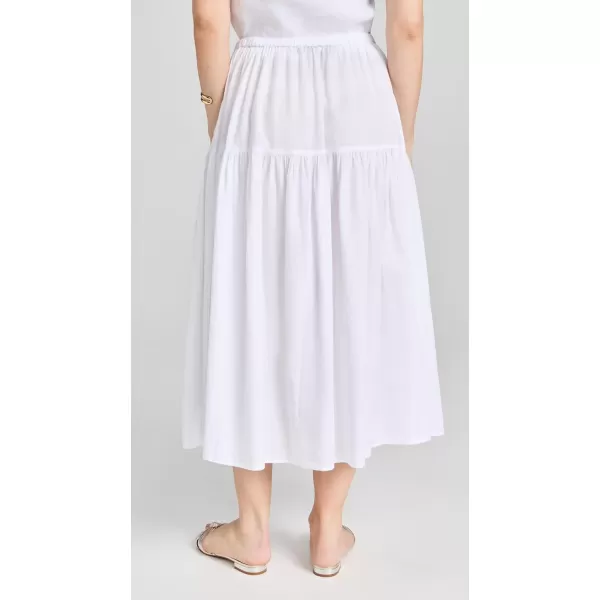 imageEnza Costa Womens Cool Cotton Tiered SkirtWhite