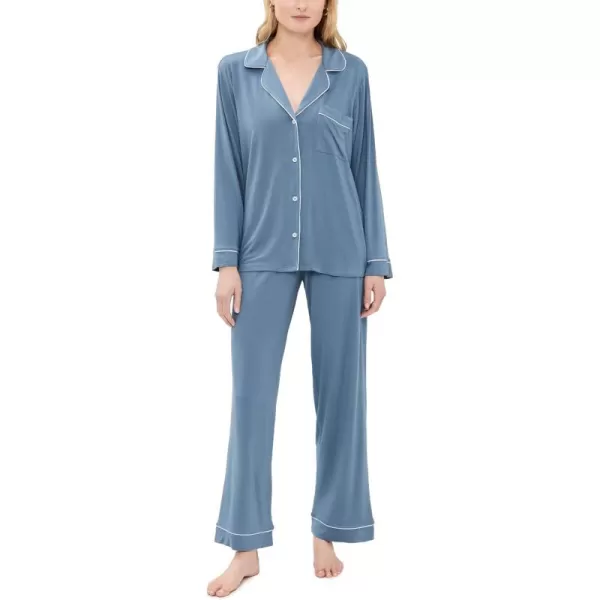 imageEberjey Womens Gisele Long PJ SetSapphireIvory