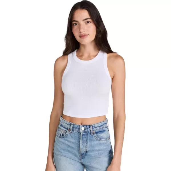 imageEnza Costa Womens Cropped Bold Sheath TankWhite