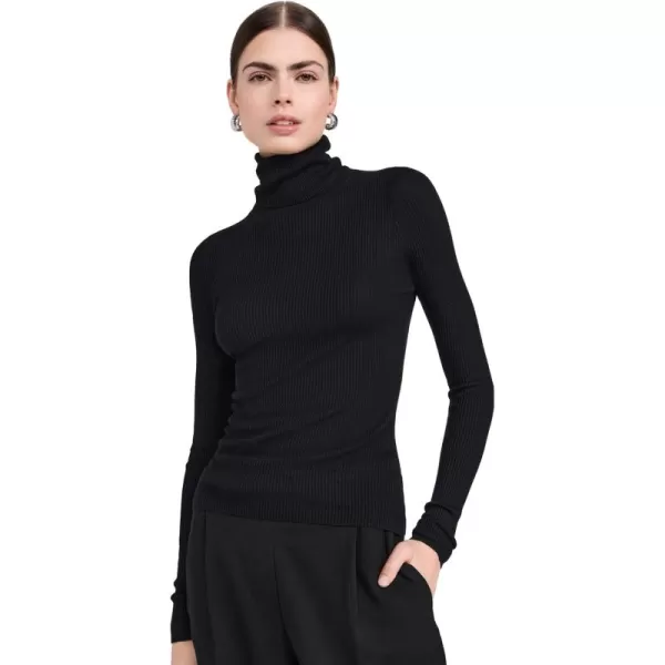 imageEnza Costa Womens Silk Sweater Layering TurtleneckBlack