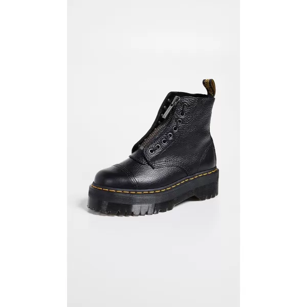 imageDr Martens Unisex Sinclair 8 Eye Platform BootsBlack Milled Nappa Leather