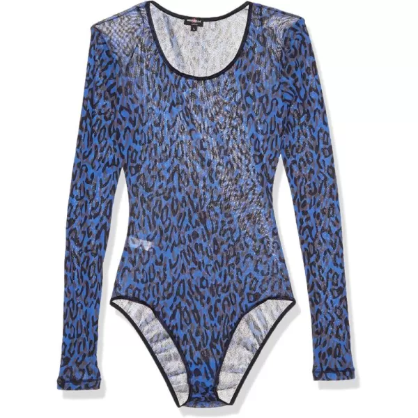 imageCosabella Womens Soire Confidence Printed Long Sleeve BodysuitAnimal Navy BlueNocturnal Blue