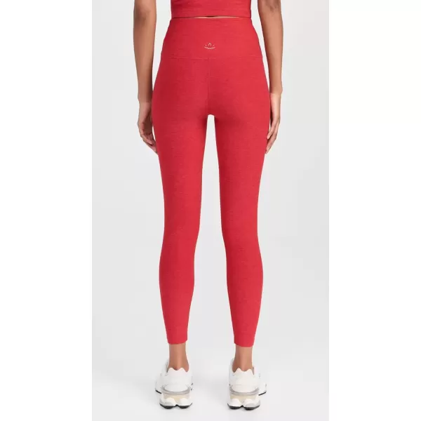 imageBeyond Yoga Womens Spacedye at Your Leisure High Waisted Midi LeggingsRuby Red Heather