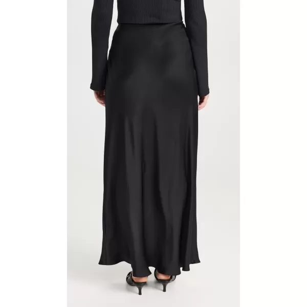 imageANINE BING Womens Bar Silk Maxi SkirtBlack