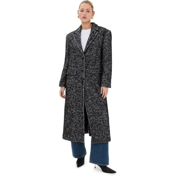 imageANINE BING Womens Quinn CoatBlackWhite