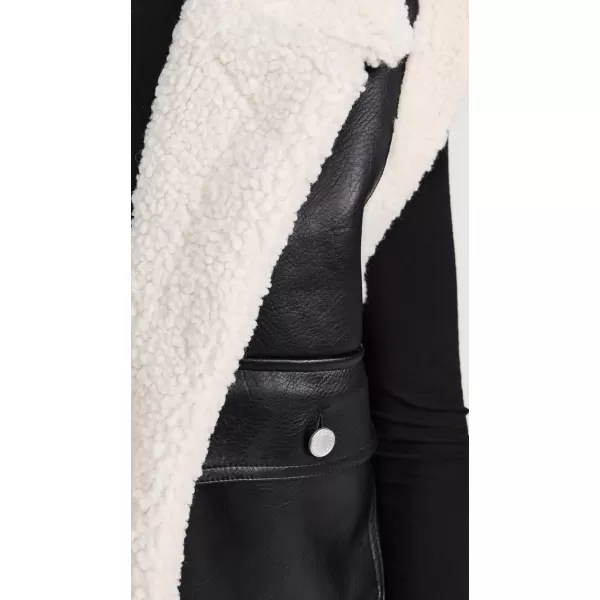 imageAvec Les Filles Womens Sherpa VestBlackCream