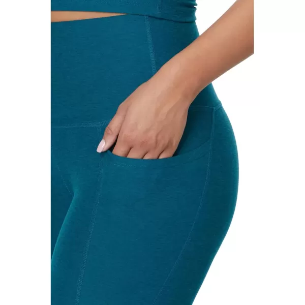 imageBeyond Yoga Womens Spacedye Out of Pocket HighWaisted Midi LeggingMajestic Blue Heather