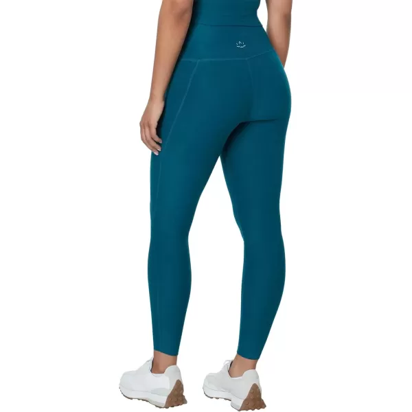 imageBeyond Yoga Womens Spacedye Out of Pocket HighWaisted Midi LeggingMajestic Blue Heather