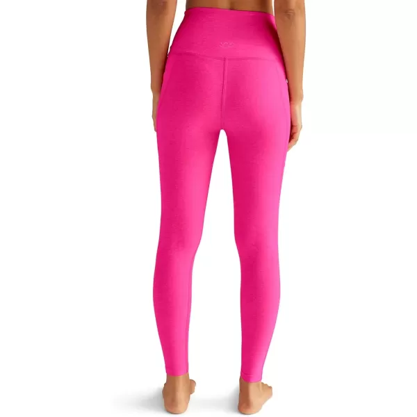 imageBeyond Yoga Womens Spacedye Out of Pocket HighWaisted Midi LeggingPink Punch Heather