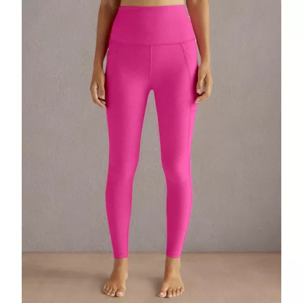 imageBeyond Yoga Womens Spacedye Out of Pocket HighWaisted Midi LeggingPink Punch Heather