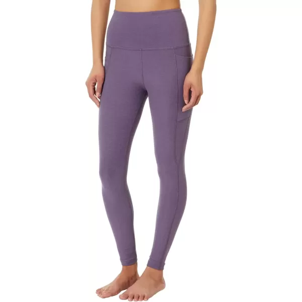 imageBeyond Yoga Womens Spacedye Out of Pocket HighWaisted Midi LeggingPurple Haze Heather