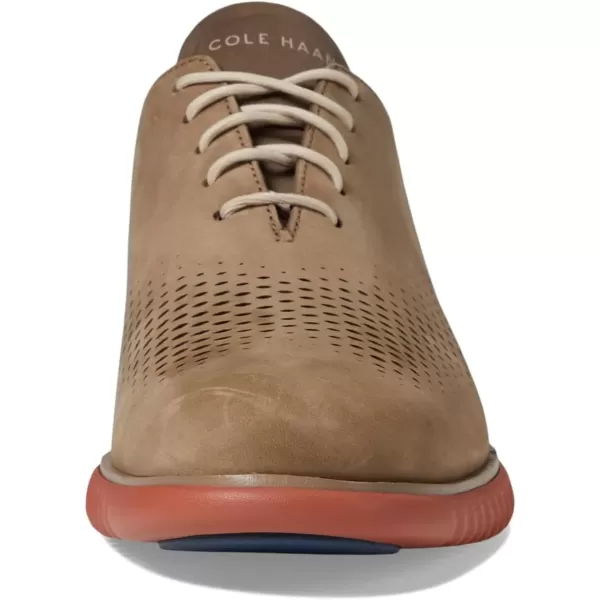 imageCole Haan Mens 2Zerogrand Laser Wingtip OxfordBeige Or Khaki