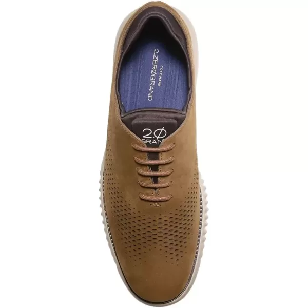 imageCole Haan Mens 2Zerogrand Laser Wingtip OxfordBourbon Nubuckcobblestone