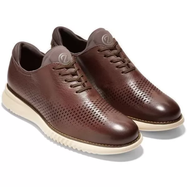 imageCole Haan Mens 2Zerogrand Laser Wingtip OxfordChestnutCement