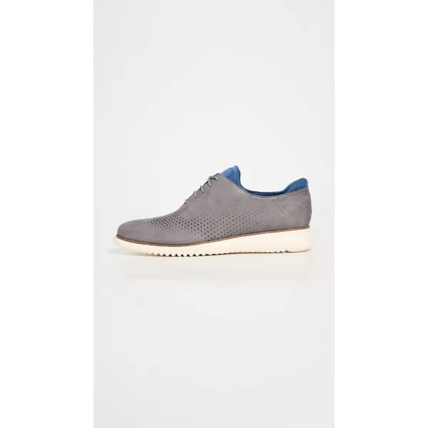 imageCole Haan Mens 2Zerogrand Laser Wingtip OxfordCity Skyline NubuckEnsign BlueIvory