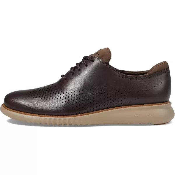 imageCole Haan Mens 2Zerogrand Laser Wingtip OxfordDark ChocolateCobblestone