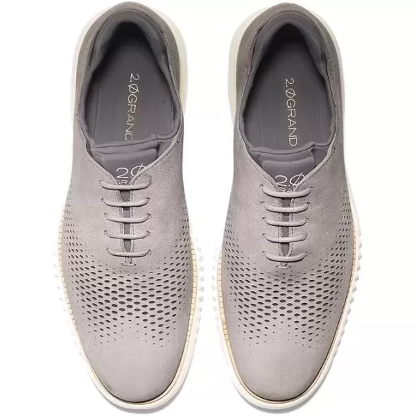 imageCole Haan Mens 2Zerogrand Laser Wingtip OxfordIronstone NubuckIvory