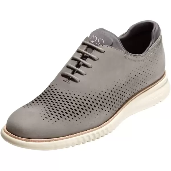 imageCole Haan Mens 2Zerogrand Laser Wingtip OxfordIronstone NubuckIvory