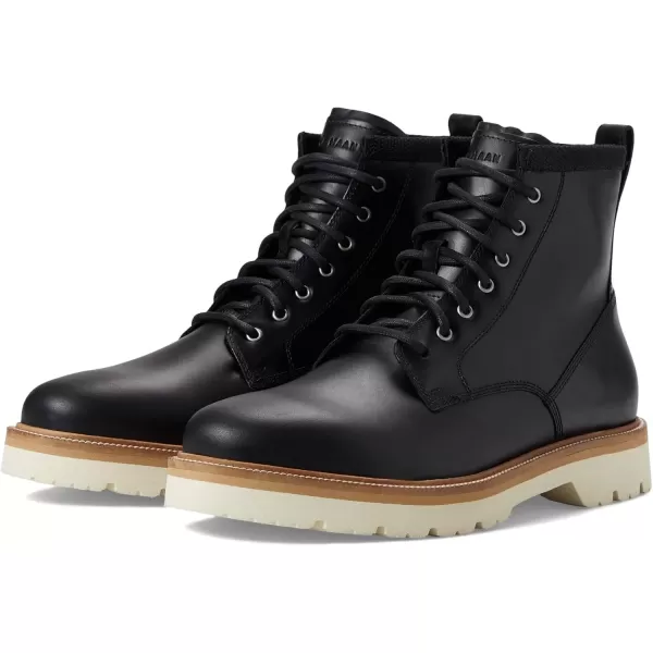 imageCole Haan Mens American Classics Plain Toe Waterproof BootBlackIvory Waterproof